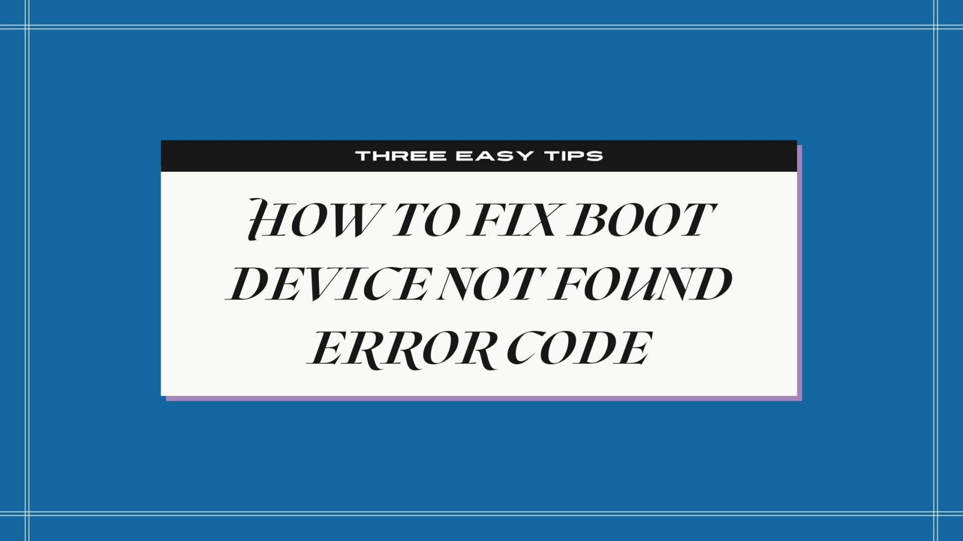 HP Boot Device Not Found Error Guide