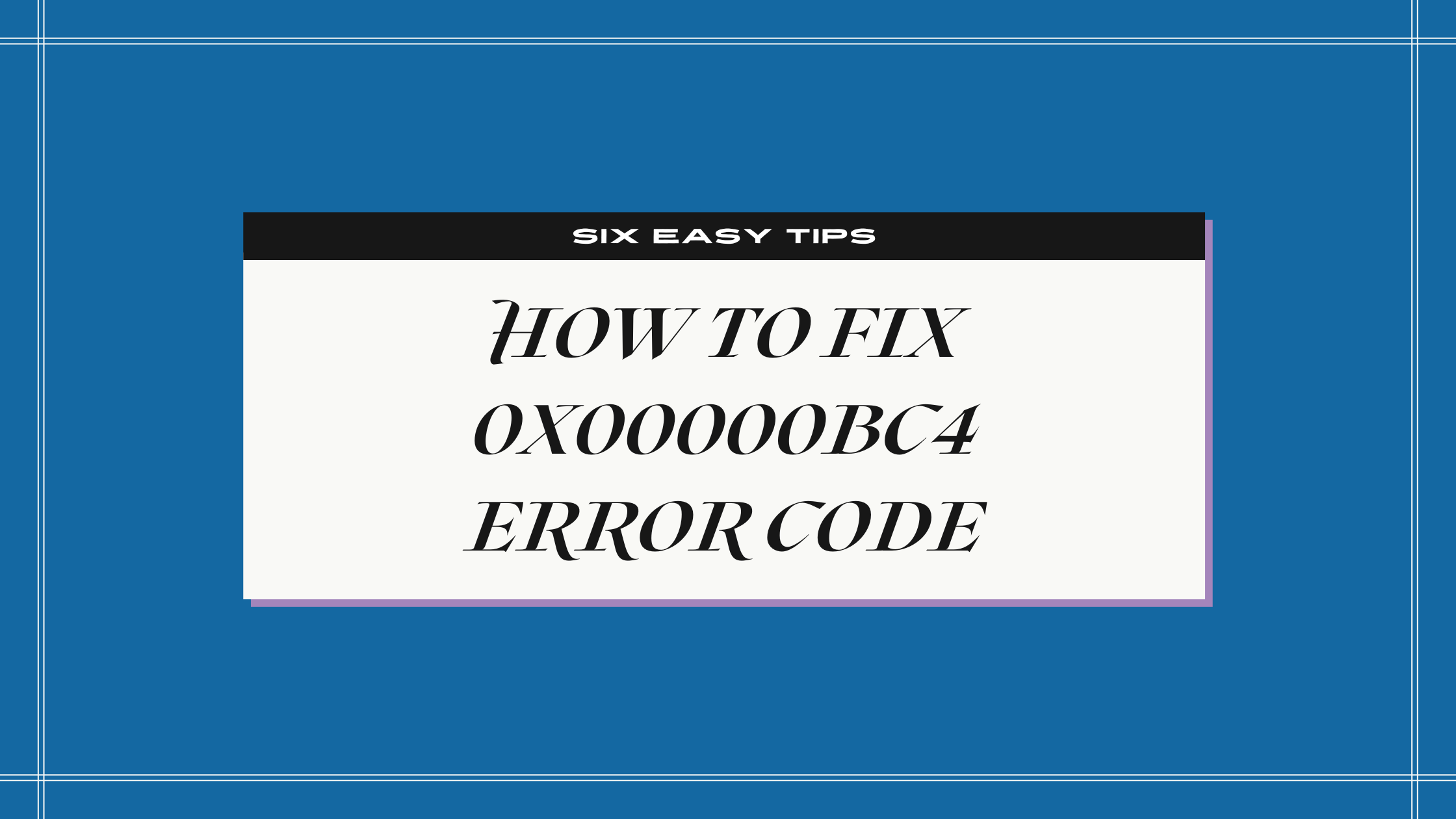fixing 0x00000bc4 printer error