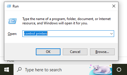 run command control printers